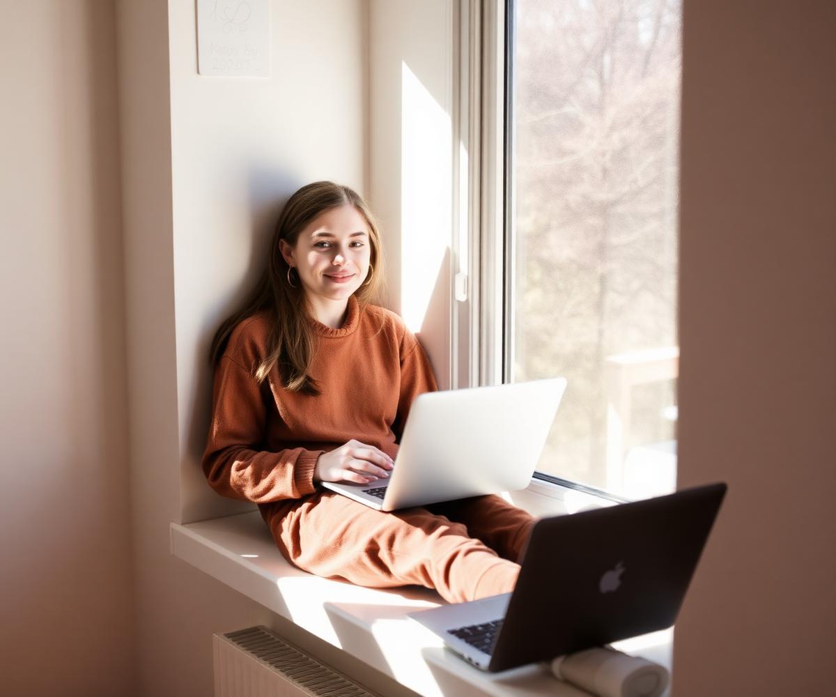 Teenager at home